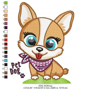 Pinscher embroidery designs - Dog embroidery design machine embroidery pattern - Puppy embroidery file - Chihuahua embroidery download pes