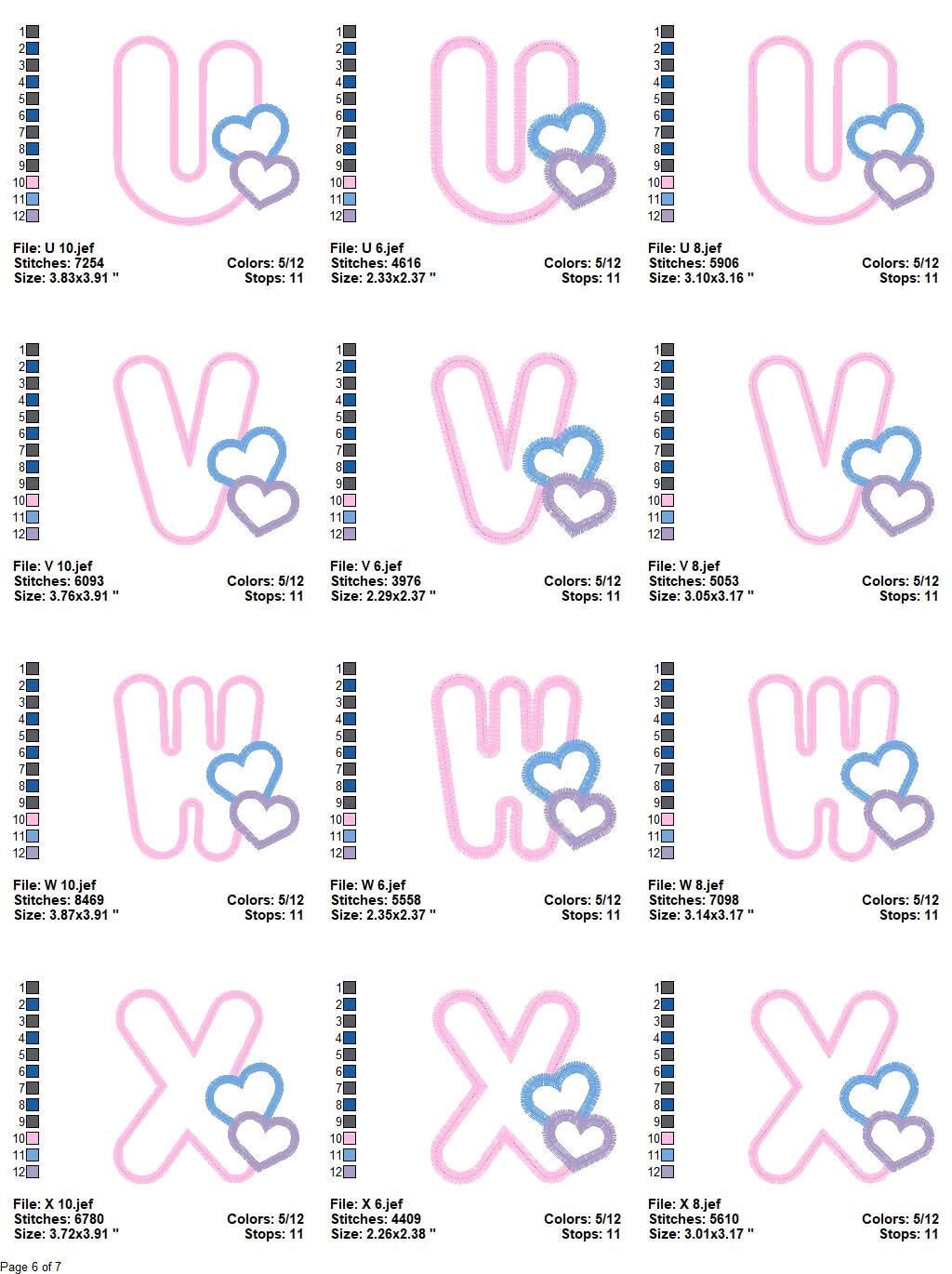 Alphabet embroidery designs set - Letters Applique Design - Monogram embroidery machine embroidery file - Hearts Alphabet applique design