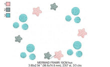 Carica l&#39;immagine nel visualizzatore di Gallery, Monogram Frame embroidery designs - Stars frame embroidery design machine embroidery pattern - Mermaid frame embroidery download pes jef hus

