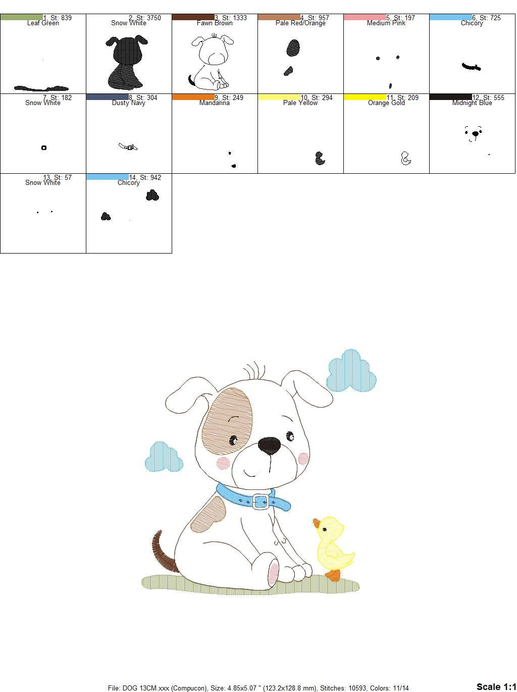 Dogs embroidery designs - Dog embroidery design machine embroidery pattern - Puppy embroidery file - baby boy embroidery instant download