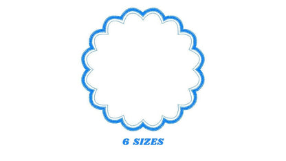 Frame embroidery designs set - Frame Applique Design Shape Embroidery Machine embroidery pattern - Curly Monogram Form - instant download