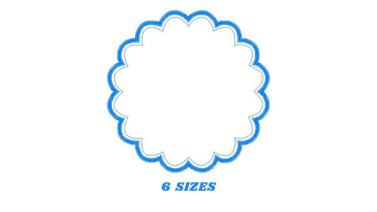 Frame embroidery designs set - Frame Applique Design Shape Embroidery Machine embroidery pattern - Curly Monogram Form - instant download