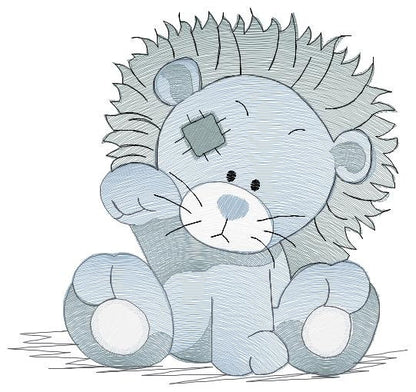 Patched Lion embroidery designs - Safari embroidery design machine embroidery pattern - Baby boy embroidery file - Lion embroidery download