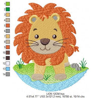 Charger l&#39;image dans la galerie, Lion embroidery designs - Safari embroidery design machine embroidery pattern - Baby boy embroidery file - Lion king embroidery download jef
