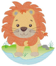 Charger l&#39;image dans la galerie, Lion embroidery designs - Safari embroidery design machine embroidery pattern - Baby boy embroidery file - Lion king embroidery download jef
