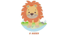 Cargar imagen en el visor de la galería, Lion embroidery designs - Safari embroidery design machine embroidery pattern - Baby boy embroidery file - Lion king embroidery download jef
