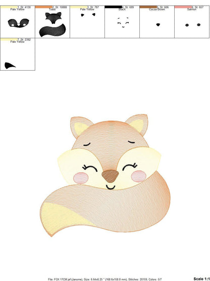 Red Fox embroidery designs - Woodland animals embroidery design machine embroidery pattern - baby girl embroidery file - instant download Marcia Embroidery