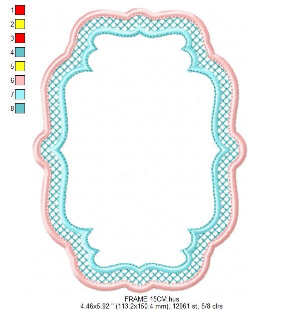 Frame embroidery designs set - Frame Applique Design Shape Embroidery Machine embroidery pattern - Monogram quilt instant download digital