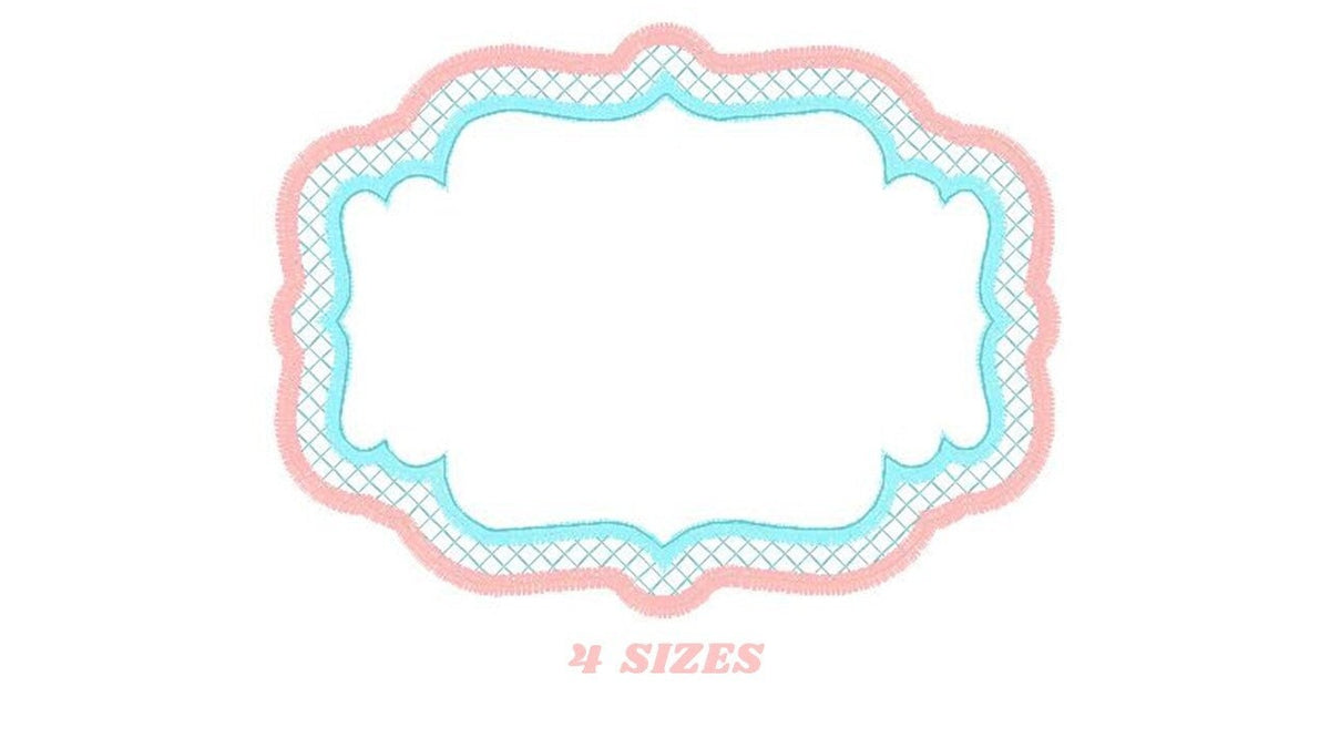 Frame embroidery designs set - Frame Applique Design Shape Embroidery Machine embroidery pattern - Monogram quilt instant download digital