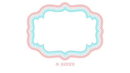 Frame embroidery designs set - Frame Applique Design Shape Embroidery Machine embroidery pattern - Monogram quilt instant download digital