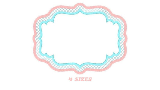 Frame embroidery designs set - Frame Applique Design Shape Embroidery Machine embroidery pattern - Monogram quilt instant download digital