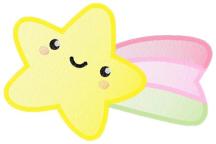 Star embroidery designs - Rainbow embroidery design machine embroidery pattern - Baby girl embroidery file - kid embroidery burp cloth bib Marcia Embroidery