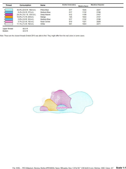Coral embroidery designs - Deep sea shells embroidery design machine embroidery pattern - Children embroidery file - embroidery download pes Marcia Embroidery