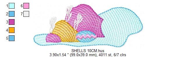 Coral embroidery designs - Deep sea shells embroidery design machine embroidery pattern - Children embroidery file - embroidery download pes Marcia Embroidery