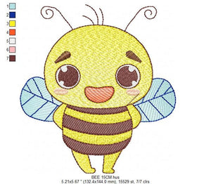 Bee embroidery design - Bees embroidery designs machine embroidery pattern - baby girl embroidery file - honey bee applique design newborn