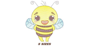 Bee embroidery design - Bees embroidery designs machine embroidery pattern - baby girl embroidery file - honey bee applique design newborn