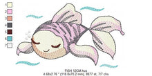 Laden Sie das Bild in den Galerie-Viewer, Fish embroidery designs - Ocean animals embroidery design machine embroidery pattern - Sleeping fish embroidery file - Delicate sea animals
