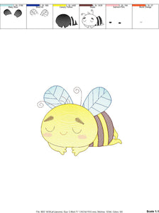 Bee embroidery design - Sleeping Bees embroidery designs machine embroidery pattern - Honey bee embroidery file - Save the bees download pes