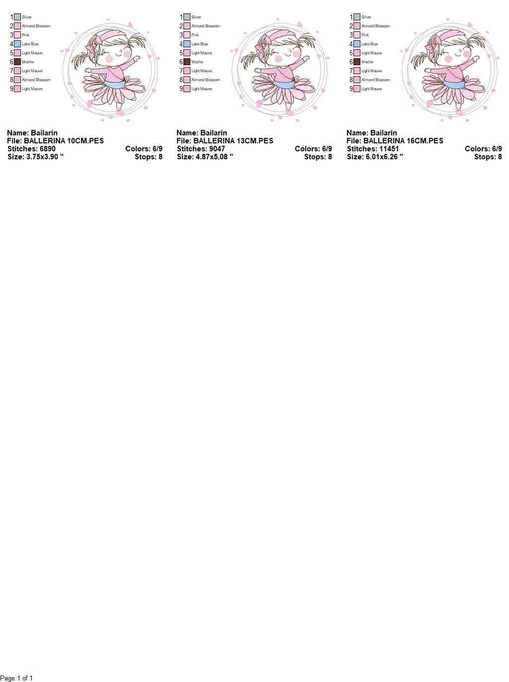 Ballerina embroidery designs - Ballet embroidery design machine embroidery pattern - instant download - Baby girl embroidery digital file