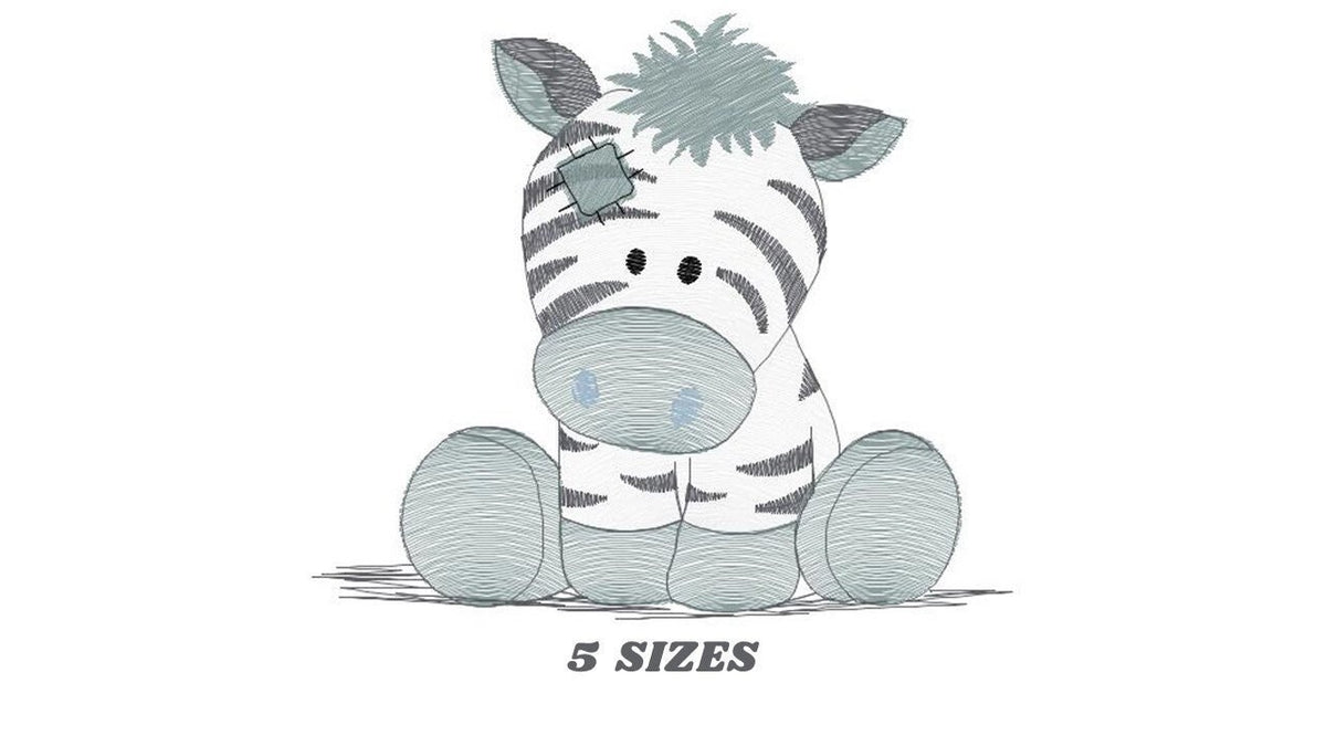 PatchedZebra embroidery designs - Animal embroidery design machine embroidery pattern - Safari embroidery file - instant digital download