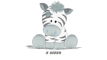 PatchedZebra embroidery designs - Animal embroidery design machine embroidery pattern - Safari embroidery file - instant digital download