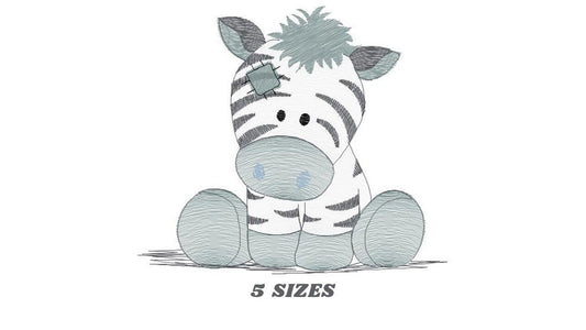 PatchedZebra embroidery designs - Animal embroidery design machine embroidery pattern - Safari embroidery file - instant digital download