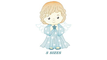 Carica l&#39;immagine nel visualizzatore di Gallery, Angel embroidery designs - Baby girl embroidery design machine embroidery pattern - Girl with wings embroidery file - instant download pes
