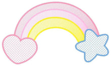 Laden Sie das Bild in den Galerie-Viewer, Rainbow embroidery design - Sky embroidery designs machine embroidery pattern - Baby girls embroidery file - rainbow rippled star heart
