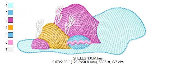 Coral embroidery designs - Deep sea shells embroidery design machine embroidery pattern - Children embroidery file - embroidery download pes Marcia Embroidery
