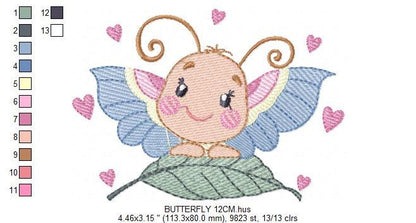 Butterfly embroidery design - Dragon Fly embroidery designs machine embroidery pattern - Baby girl embroidery file - instant download pes