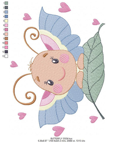 Butterfly embroidery design - Dragon Fly embroidery designs machine embroidery pattern - Baby girl embroidery file - instant download pes