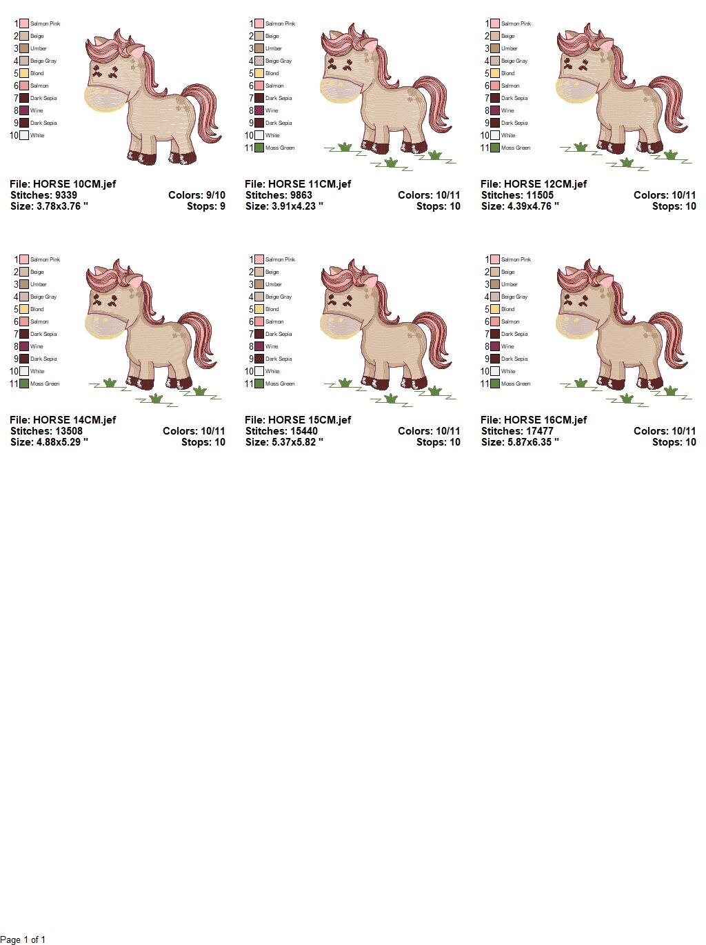 Horse embroidery design - Farm animals embroidery designs machine embroidery pattern - Horse ranch embroiery file - instant download pes