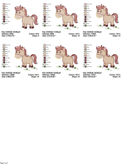 Horse embroidery design - Farm animals embroidery designs machine embroidery pattern - Horse ranch embroiery file - instant download pes