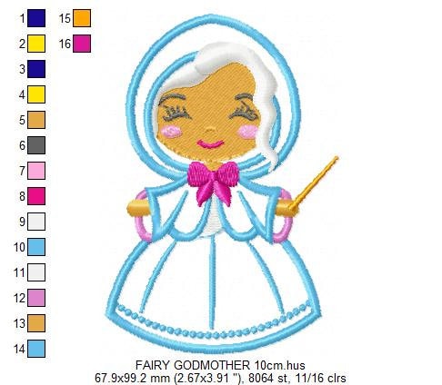 Fairy godmother embroidery designs - Fantasy embroidery design machine embroidery pattern - Fairy embroidery file - fairy applique design Marcia Embroidery