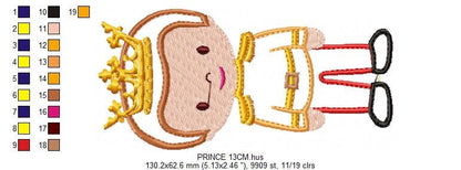 Prince embroidery designs - King embroidery design machine embroidery pattern - Baby boy embroidery file - Fairytale Knight design pes jef - Marcia Embroidery