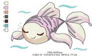 Laden Sie das Bild in den Galerie-Viewer, Fish embroidery designs - Ocean animals embroidery design machine embroidery pattern - Sleeping fish embroidery file - Delicate sea animals
