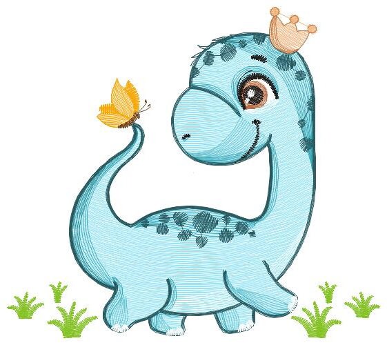 Dinosaur embroidery designs - Dino embroidery design machine embroidery pattern - instant download - Brontosaurus embroidery file pes jef