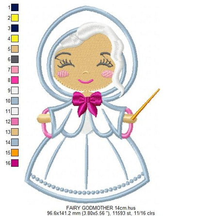Fairy godmother embroidery designs - Fantasy embroidery design machine embroidery pattern - Fairy embroidery file - fairy applique design Marcia Embroidery