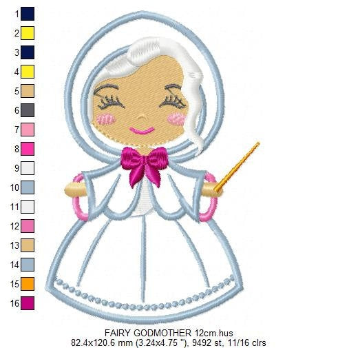 Fairy godmother embroidery designs - Fantasy embroidery design machine embroidery pattern - Fairy embroidery file - fairy applique design Marcia Embroidery