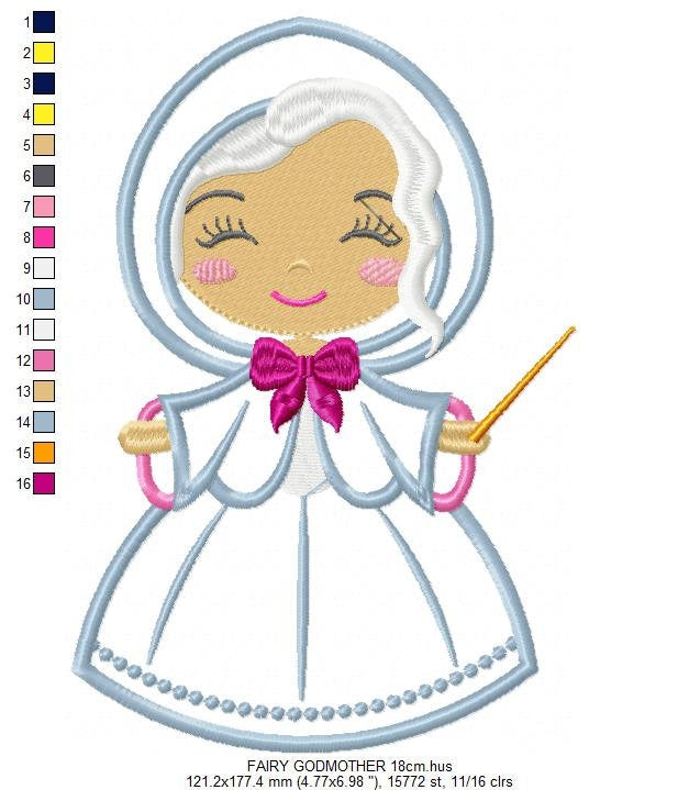 Fairy godmother embroidery designs - Fantasy embroidery design machine embroidery pattern - Fairy embroidery file - fairy applique design Marcia Embroidery