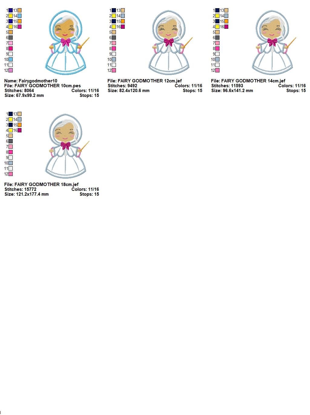 Fairy godmother embroidery designs - Fantasy embroidery design machine embroidery pattern - Fairy embroidery file - fairy applique design Marcia Embroidery