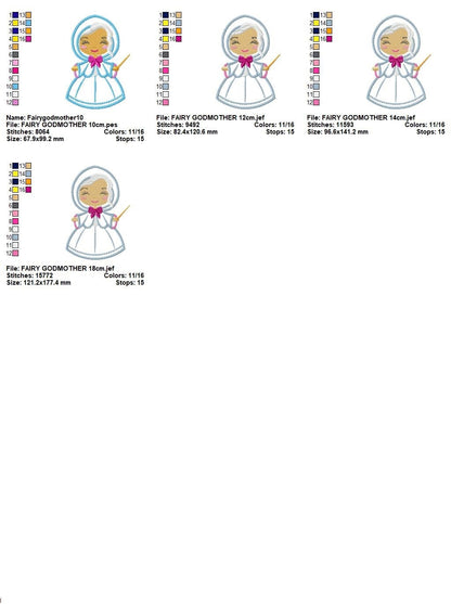 Fairy godmother embroidery designs - Fantasy embroidery design machine embroidery pattern - Fairy embroidery file - fairy applique design Marcia Embroidery