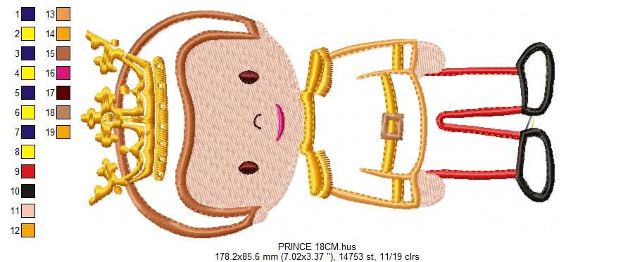 Prince embroidery designs - King embroidery design machine embroidery pattern - Baby boy embroidery file - Fairytale Knight design pes jef - Marcia Embroidery