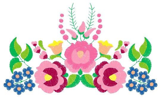 Hungarian embroidery designs - Flowers embroidery design machine embroidery pattern - Floral embroidery file - instant download digital file