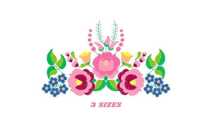 Hungarian embroidery designs - Flowers embroidery design machine embroidery pattern - Floral embroidery file - instant download digital file