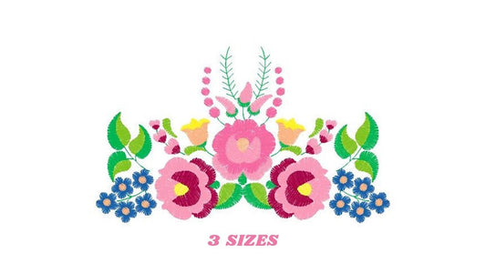 Hungarian embroidery designs - Flowers embroidery design machine embroidery pattern - Floral embroidery file - instant download digital file