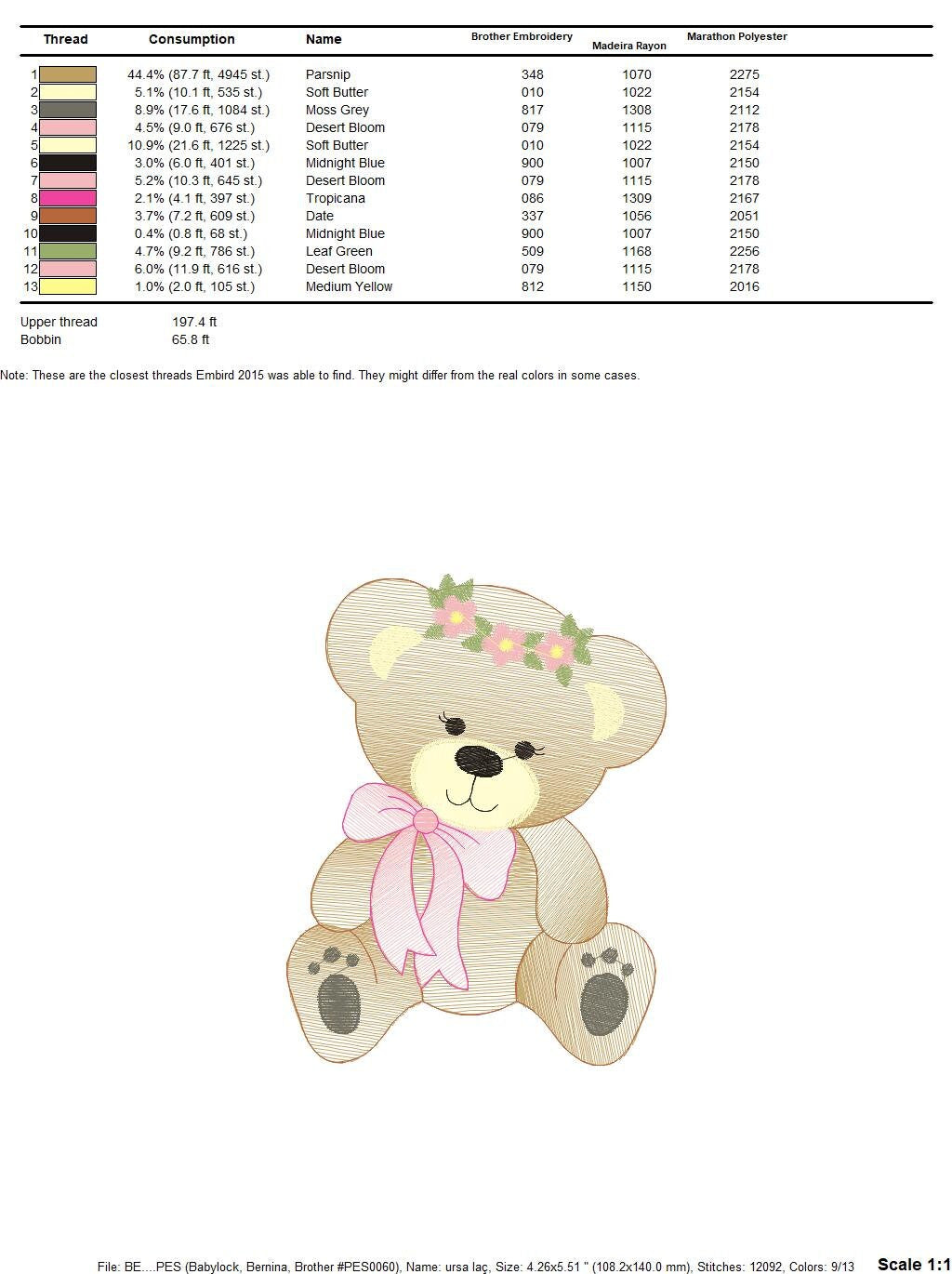 Bear embroidery designs - Teddy embroidery design machine embroidery pattern - Mama bear with flowers embroidery - Instant digital download