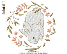 Charger l&#39;image dans la galerie, Bunny embroidery design - Animal embroidery designs machine embroidery pattern - Woodland animals embroidery file - instant download rabbit
