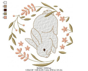 Bunny embroidery design - Animal embroidery designs machine embroidery pattern - Woodland animals embroidery file - instant download rabbit