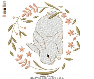 Bunny embroidery design - Animal embroidery designs machine embroidery pattern - Woodland animals embroidery file - instant download rabbit